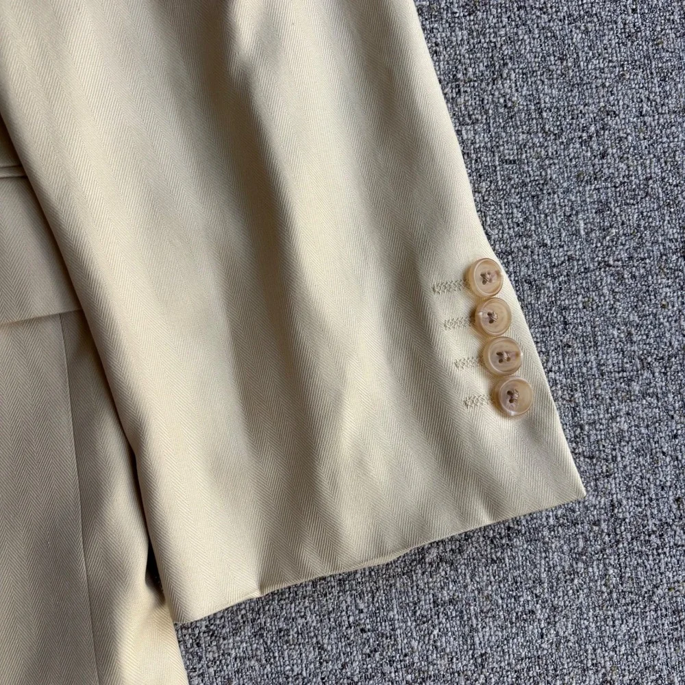 Ralph Lauren Sport Coat Mens 46R Silk Herringbone Tan Blazer Dillard's